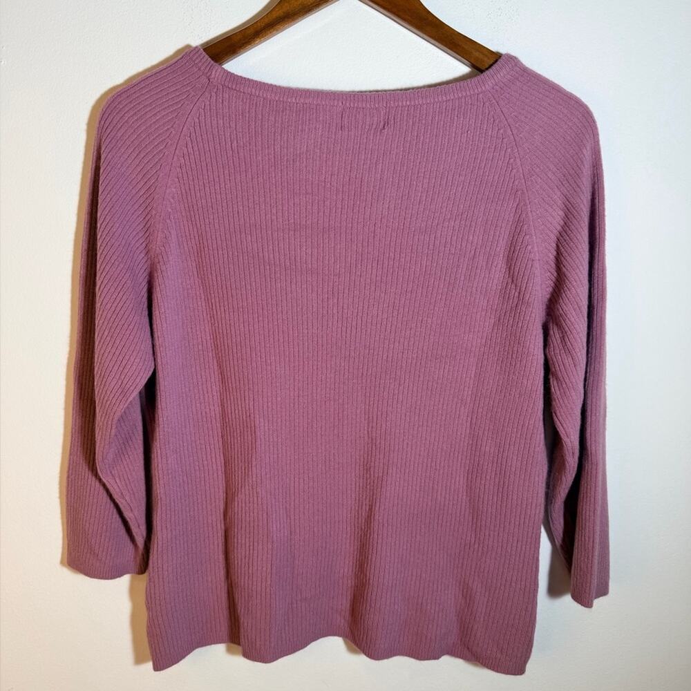 Purple Ribbed Knit Sweater - Picture 4 of 4